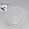 Lampada da parete moderna minimalista Led Anelli USB Soggiorno Sfondo Sconce Illuminazione Creativa accanto alla luce Apparecchio per camera da letto