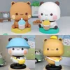 Decorative Objects Figurines Yiers Mitao Panda Bubu Dudu Figure Model Exciting Collectible Action Kawaii Bear Toy Doll Ornament Home Deroc Birthday Gift 230728