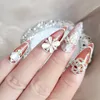 Nail Art Decoraties 10 stks/partij 3D Liefde Bloem Zirkoon Kristallen Metaallegering Strass Sieraden Nail Art Decoraties Nagels Accessoires Charms Levert 230729