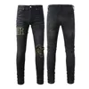 Jeans Masculino Designer Jeans Desgastado Skinny Cowboy Jeans Rock Revival Calças Retas Magras Elásticas Calças Denim Fit Moto