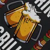 T-shirts pour hommes c'est ce que je fais boire du gril et savoir des choses BBQ bière T-Shirt Design T-shirts hauts coton hommes été