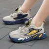 Nowe chłopców swobodne trampki oddychające buty do biegania z siatkami grube podeszwy trenerzy sportowe dla dzieci Rozmiar 28-40