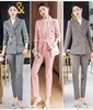 Женские брюки высококачественные ткани профессиональные женские деловые костюмы с и куртки покрывают женские офисные работы.