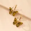 Boucles D'oreilles Tempérament Mode Simple Femme Papillon Personnalité INS Pour Femmes Rue Snap Rouge