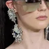 Brincos pendentes Stonefans Jóias de qualidade luxuosa Grandes roupas de cristal Banquete Boêmio Strass Gotas penduradas para mulheres