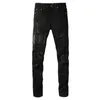 Mäns jeans 2023New Men hole ljus blå mörkgrå Italien varumärke man långa byxor byxor streetwear denim mager smal rak cyklist jean för d2 toppkvalitet ### ey8s