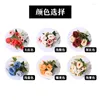 Decorative Flowers Rose Bouquets Wedding Decorations Living Room Home Pography Artificial Plants Fake Imitation Roses Decoration