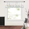 Curtain Flower Watercolor Pink Short Tulle Kitchen Small Sheer Living Room Home Decor Voile Drapes