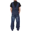 Jeans pour hommes Harajuku mode Denim travail pantalon ample multi-poches vêtements de travail décontractés bretelles combinaison Street Wear M-5XL