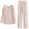 Женская одежда для сна 2023 Осень и зимние пижамские брюки Home Clate Close Cotton Nightearn