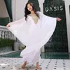 Scenkläder vit färg elegant pärlstörning rhinestones khaleeji magdanskläder klädklänning