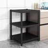 Movable kitchen shelf Floor to floor multi-layer storage shelf Bamboo pot rack Seasoning rack Oven microwave rack