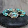 Charme Bracelets 4mm Turquoise Pierre Tressé Bracelet À La Main Double Couche Perles Wrap Pour Les Femmes Amitié Yoga Bijoux Cadeaux En Gros