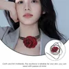 Decorative Flowers Women's Products Fashion Accessory Choker Chain Necklace Rose Necklaces Band
