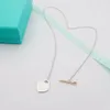 designer heart necklace luxury necklaces stainless steel jewelry rose gold silver arrowhead through womens jewelrys Birthday Wedding party gift with box