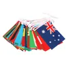 Bannerflaggor 100/200 olika länder Strängflaggor International Bunting Pennant Banner Decor for Bar Sport Clubs Party Events Decor 230729