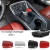 ABS Gear Shift Knob Cover Trim Accessories Red Carbon Fiber For Dodge Challenger 2015 Up Car Interior Accessories2181