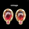 Backs Colkings 2023 Vintage Glass Artistic Retro Elegancka Ear Ear Clip Caster