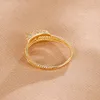 Pierścienie klastra Panie Osobowość Podwójna warstwy pusty Trójkąt Pierścień Nieregularny pierścień cyrkon moda wysokiej jakości ręcznie biorących się prezent na imprezę