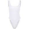 Kvinnor jumpsuits rompers white strappy bodysuit sexig backless ribbed bodysuit romper sträng femme sexig ärmlös tank top handskar bodysuit body kvinnlig 230729