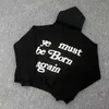 Дизайнерский классический Wests Luxury Mens Hoodie CPFM Kanyes Ye, должно быть, свыше рожденные печатные женские пары толстовок Винтажный пуловерный свитер A3