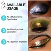 Eye Shadow CHARMACY 10 Color Multichrome Gel Eyeshadow Chameleon Shiny Gel Eyeshadows Flakes Gel Eye Makeup Duochrome Glitter Eye 230728