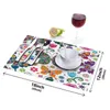 Caminho de mesa 4/6 pçs conjunto de tapetes borboleta flor floral guardanapo estampado acessórios de cozinha festa em casa jogos americanos decorativos