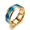 Cluster Rings Europe And The United States Fashion Blue Shell Accessories Color Personality Assorted Jewelry Ring Accessorie