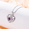 Pendant Necklaces Fashion Wedding For Brides Jewelry Gifts Blue Heart Cubic Zirconia Pendants Necklace Women