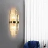 Lampa ścienna Postmodernistyczne kryształowe kinkiety LED do sypialni nocny salon w łazience wystrój domu w domu