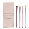 Makeup Brushes Wooden Handle Portable Profesional Eye 4 Pack Cosmetic Beauty Tool Kit Bevel Detail Shadow Smudge Base Brush Sets
