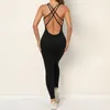 Active Sets Yoga Sporty Jumpsuit Woman Fitness Clothing Backless Gym Sport Overalls For Women Sportswear Workout Clothes Set Red Orange 2023