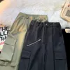 Calças masculinas homens carga 2023 multi bolso mulheres moda alta rua vintage zíper reto sweatpants harajuku calças de cintura