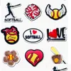 Accessori per parti di scarpe Softball Baseball Charm Football Jibiz per intasare Charms Pins Drop Delivery Series a caso