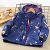 Jassen Warm Fleece Baby Girls Waterdichte kinderjas Cartoon afdrukken Kinderen Outerwear Kids Outfits voor Spring Herfst 100150cm 230728