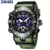 Наручительные часы Smael военные спортивные часы цифровые светодиодные наручные часы Водонепроницаемые мужчины Army 8051 Аналоговые часы для мужчин для мужчин подарки