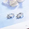 Hoop Earrings Cute Star Tiny For Women Shiny Micro Crystal Minimal Huggies Combined Earring Accessory Female Trendy Ear Jewelry