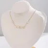 Kedjor Mors dag Gift Mama Letter Name Heart Pendant Chain Halsband Högkvalitativ guldfärg Kubik Zirkonsmycken för kvinnor Mamma