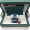 Con caja original Reloj para hombre Bisel de cerámica profunda SEA-Dweller Zafiro Cystal Acero inoxidable Con cierre deslizante Cierre automático Mechan262S