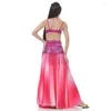 Stage Wear Dames Sexy Buikdansen Pak C Cup Bh Top Kralen Riem Jurk Egyptische Dans Festival Kleding Ballroom Voor Vrouwen