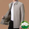 Men's Jackets 2023 Business Jacket Casual Coats Zipper Simple Middle-Aged Elderly Men Clothing Office Outerwear