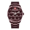 Kademan Brand High Definition Luminous Mens Watch Quartz Calendar Watches Leisure Simple Football Texture Band WRI3061