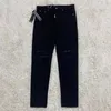 23SS Men USA Autumn Winter Zipper denim byxor tvättade trasiga lapptäcke jeans high street rippade raka byxor 308212w