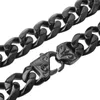 Chains 12/15mm Wide Stainless Steel Silver/Gold/Black Color Necklace For Women Men Jewelry Gift