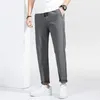 Men's Pants HCXY 2023 Summer Arrival Ankle Length Casual Trousers Men House Male Light Thin Soft Strech