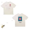 Summer Collection Rhude Tshirt Oversize Heavy Fabric Couple Dress Top Quality T Shirt M