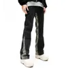 Jeans pour hommes Cool Design Camo Decal Straight Jeans pour hommes Pantalons Y2K Vêtements Hip Hop Wash Noir Pantalons décontractés Corde Hombre 230728