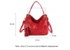 Sacs de soirée or gland femmes Vintage Hobo sac femme rouge cuir sacs à main grandes dames épaule bandoulière pour 230729