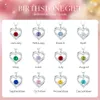 CDE Forever Love Heart Pendant Necklaces for Women 925 Sterling Silver with Birthstone Zirconia, Jewelry Gift for Women Mom Girlfriend Girls Her D43252