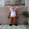 2019 med en mini -fan inuti huvudet Christmas Red Nose Reindeer Deer Mascot Costume For Adult to wear3214